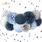 Wedding Party Decorations - 12PCS Dusty Blue Tissue Pom Poms Paper Lantern 50G Glitter Confetti Party Supplies for Romantic Wedding, Bridal Shower, Baby Shower, Birthday, Special Events